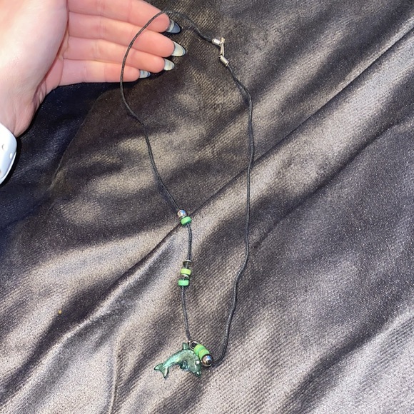 🦋Green dolphin necklace! - Picture 2 of 3